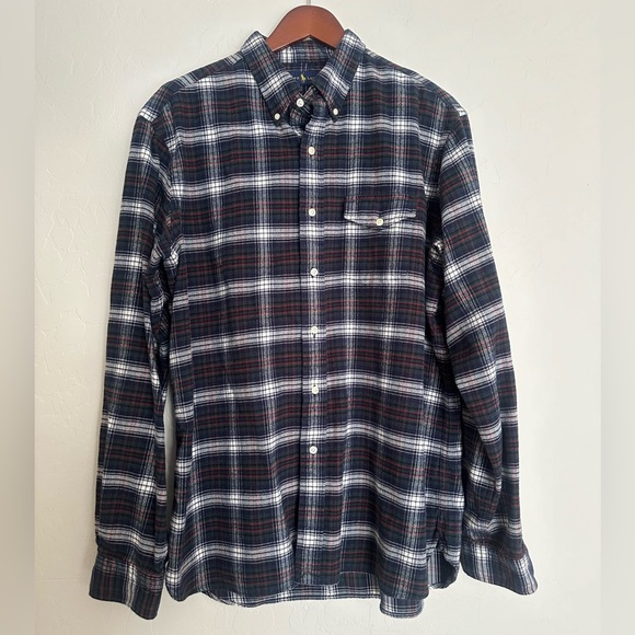 Ralph Lauren Plaid Cotton Flannel Button down Shirt Men’s XL - Picture 1 of 7